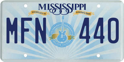 MS license plate MFN440