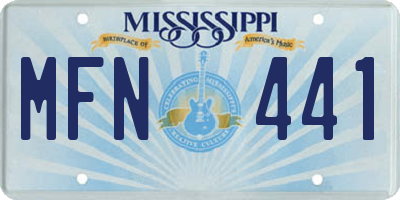 MS license plate MFN441