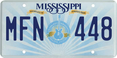 MS license plate MFN448