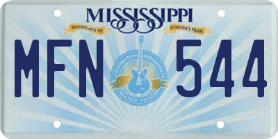 MS license plate MFN544