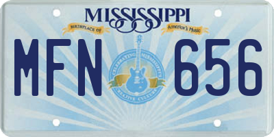 MS license plate MFN656