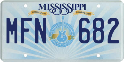 MS license plate MFN682