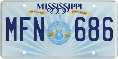 MS license plate MFN686