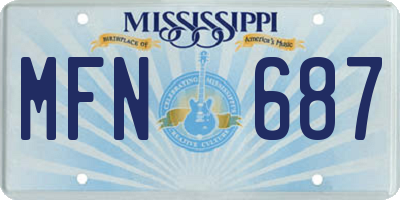 MS license plate MFN687