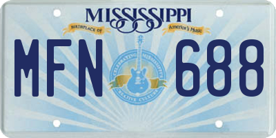MS license plate MFN688