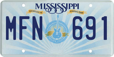 MS license plate MFN691