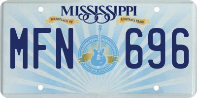 MS license plate MFN696