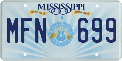 MS license plate MFN699