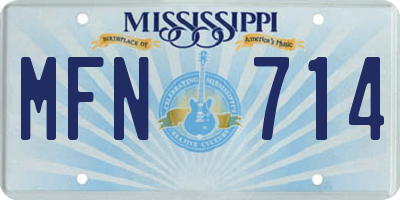 MS license plate MFN714