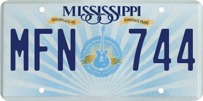 MS license plate MFN744