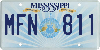 MS license plate MFN811