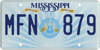 MS license plate MFN879