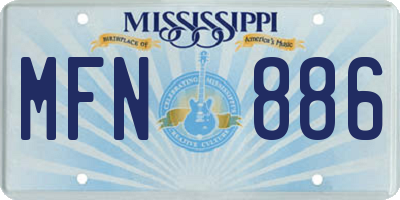 MS license plate MFN886