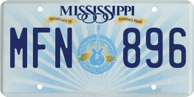 MS license plate MFN896