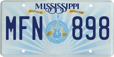 MS license plate MFN898