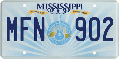 MS license plate MFN902
