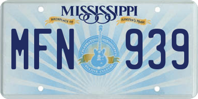 MS license plate MFN939