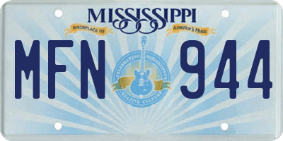 MS license plate MFN944