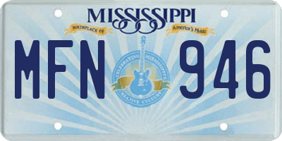 MS license plate MFN946