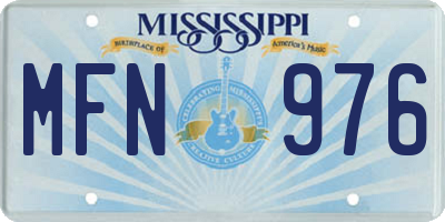 MS license plate MFN976