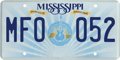 MS license plate MFO052