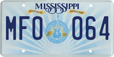 MS license plate MFO064