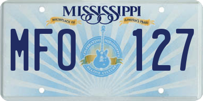 MS license plate MFO127