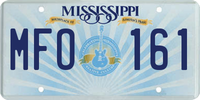 MS license plate MFO161