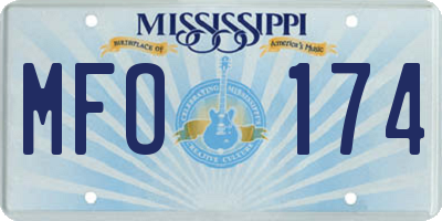MS license plate MFO174