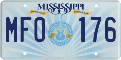 MS license plate MFO176