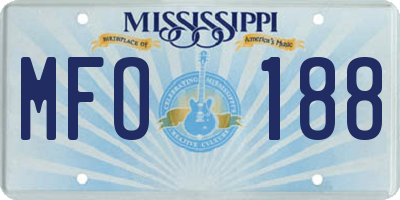 MS license plate MFO188