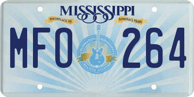 MS license plate MFO264