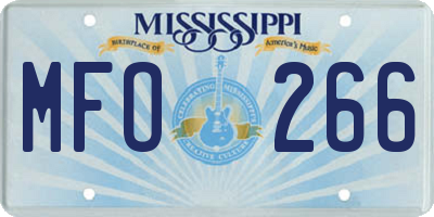 MS license plate MFO266