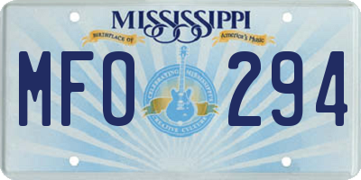 MS license plate MFO294