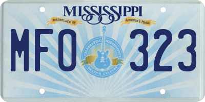 MS license plate MFO323