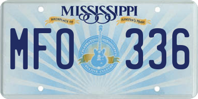 MS license plate MFO336