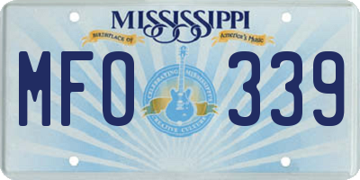 MS license plate MFO339