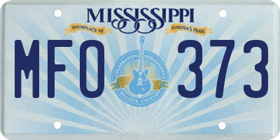 MS license plate MFO373
