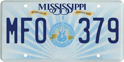 MS license plate MFO379