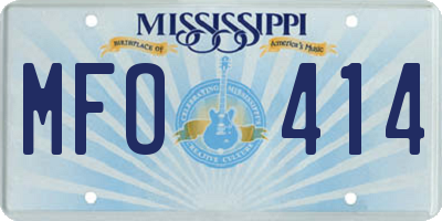 MS license plate MFO414