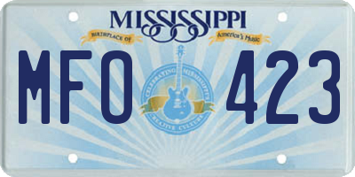 MS license plate MFO423
