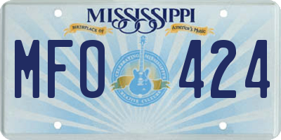 MS license plate MFO424
