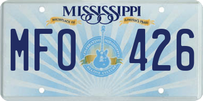 MS license plate MFO426
