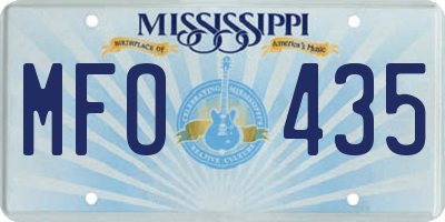 MS license plate MFO435