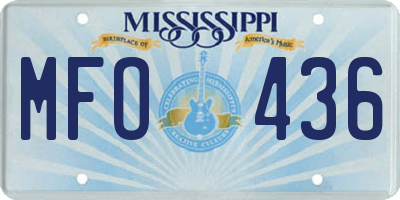 MS license plate MFO436