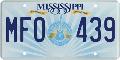 MS license plate MFO439