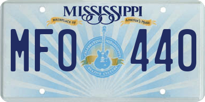 MS license plate MFO440