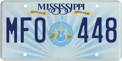 MS license plate MFO448