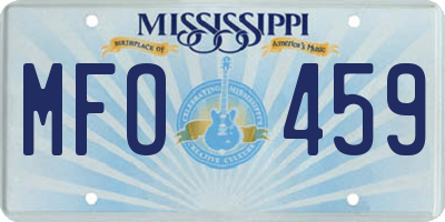 MS license plate MFO459