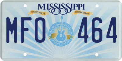 MS license plate MFO464